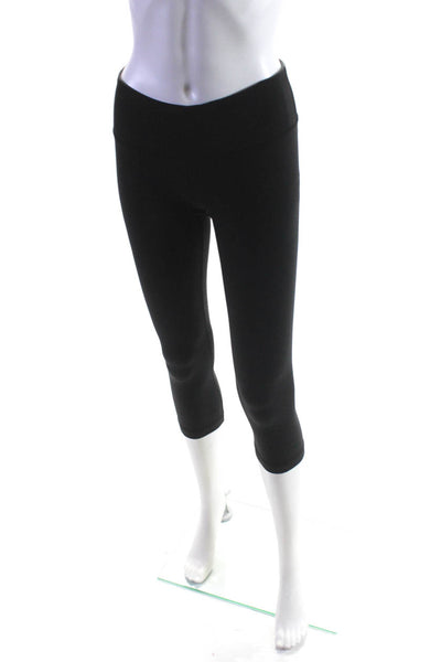 Lululemon Womens Solid Black Pull On Cropped Pant Leggings Size 6