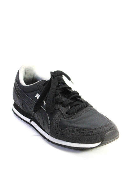 Puma Women's Suede Trim Low Top Casual Lace Up Sneakers Black Size 5.5