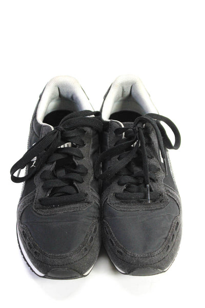 Puma Women's Suede Trim Low Top Casual Lace Up Sneakers Black Size 5.5