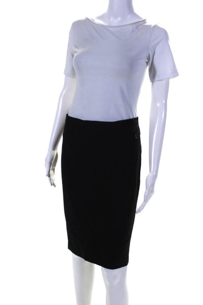 BCBGMAXAZRIA Women's Knee Length Wool Pencil Skirt Black Size 2