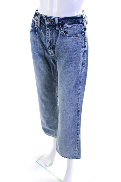 Frame Women's High Waist  Light Wash Five Pockets Straight Leg Denim Pant Size 2