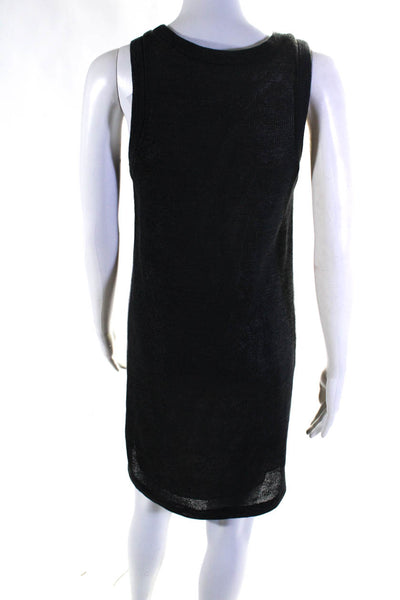 Brunello Cucinelli Womens Gray Scoop Neck Sleeveless Lined A-Line Dress Size S