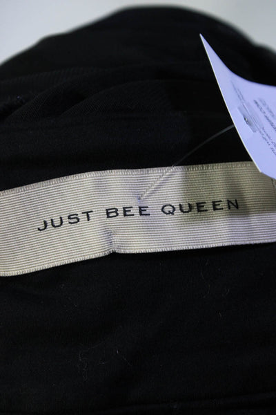 Just Bee Queen Womens Square Neck Spaghetti Straps Sheer Midi Dress Black Size S
