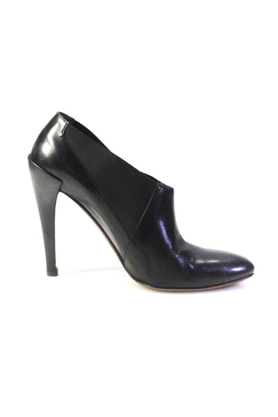 Alaia Womens Elastic Slip-On Round Toe Stiletto Heels Booties Black Size EUR40