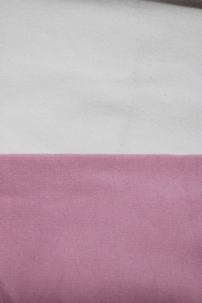 Zara Childrens Girls Sweatshirts Pink White Cotton Size 13-14 Lot 2