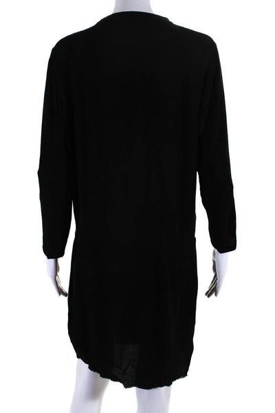 Ulla Johnson Women's Long Sleeve Cowl Neck Drape Shift Dress Black Size 6