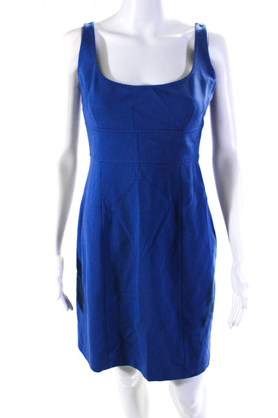 Elie Tahari Womens Sleeveless High Waist Sheath Dress Blue Size 8