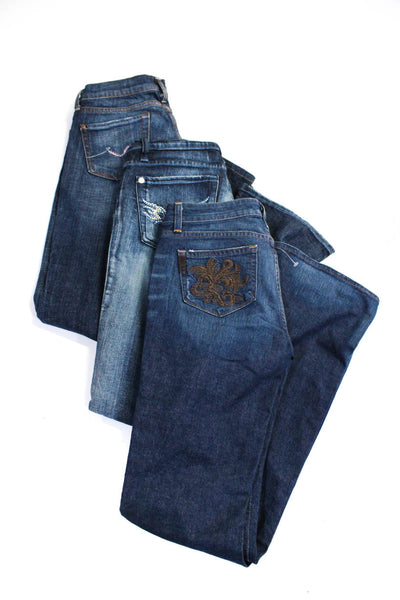 Paige Rock & Republic 7 For All Mankind Womens Jeans Blue Size 26 27 25 Lot 3