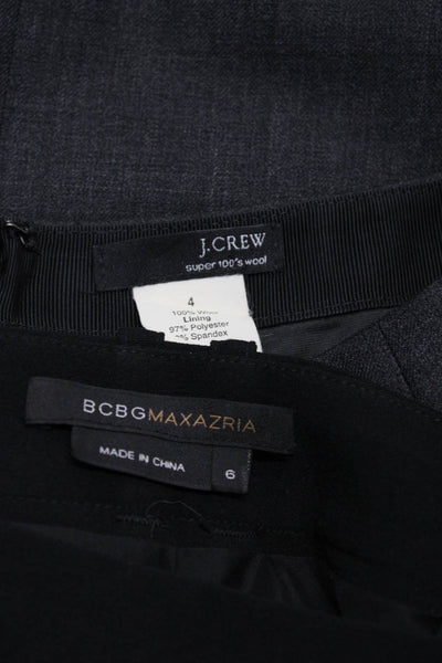 J Crew BCBG Max Azria Womens Pencil Skirt Dress Pants Gray Black Size 4 6 Lot 2