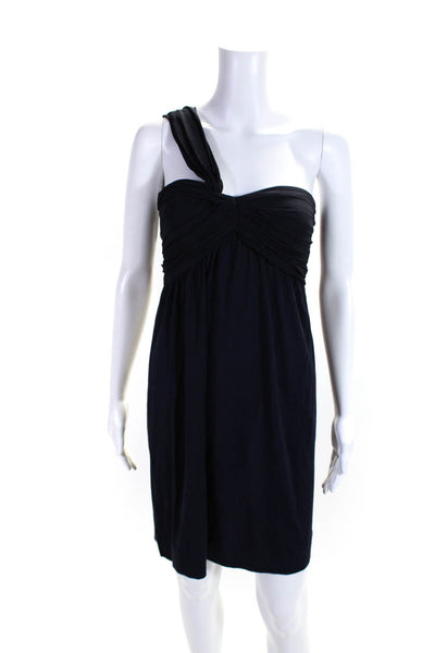 Tufi Duek Womens Halter Neck High Waist Dress Navy Blue Size Extra Small