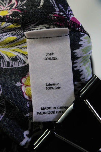 Cinq à Sept Women's Silk Long Sleeve Paisley Cowl Neck Blouse Multicolor Size M