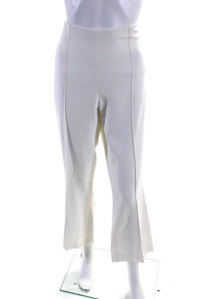 The Row Womens Cream High Rise Pleated Straight Leg Dress Pants Size 12