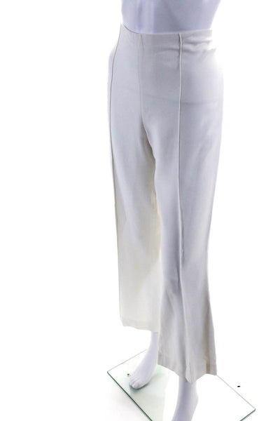 The Row Womens Cream High Rise Pleated Straight Leg Dress Pants Size 12