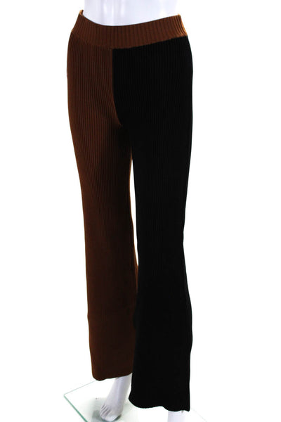 Staud Women's Elastic Waist Color Block Straight Leg Casual Pant Size S