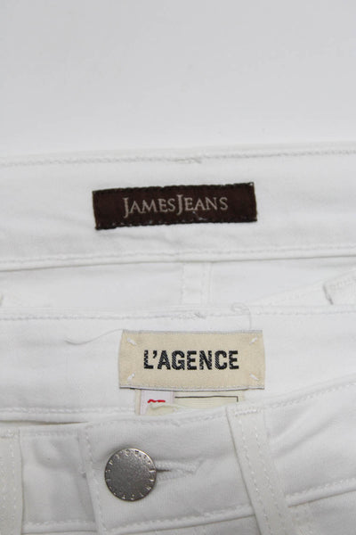 L'Agence James Jeans Womens Margot Class Edition Jeans White Size 25 27 Lot 2