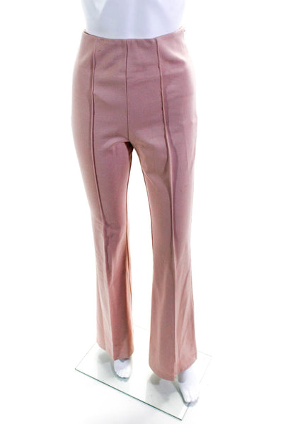 AQ/AQ Womens 'Carter Trouser' Slim Fit Pink Tuck Flared Leg Pants Pink Size 2