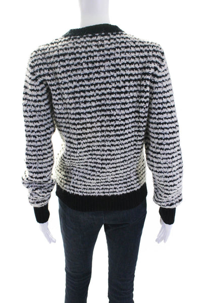 Etoile Isabel Marant Womens Alpaca Striped Pullover Sweater Black Size EUR38