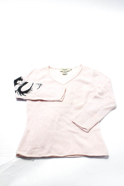 Halogen NVLA Banana Republic Womens Cashmere Sweaters Black Pink Small Lot 3