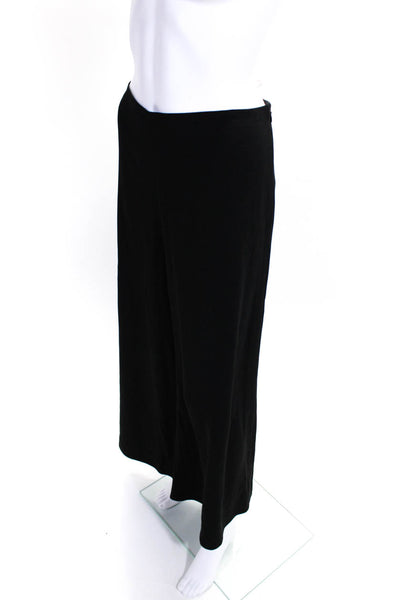 CO Women's High Rise Side Zip Wide Leg Trousers Black Size 14