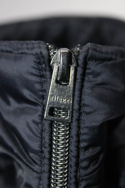 Allegri Mens Navy Blue Quilted Mock Neck Full Zip Sleeveless Vest Jacket Size M