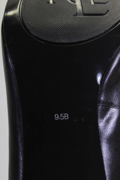 Lauren Ralph Lauren Womens Brown Peep Toe Buckle Detail Pump Shoes Size 9.5B