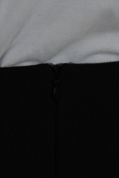 Patou Women's Button Closure Flat Front Straight Leg Dress Pant Black Size 38
