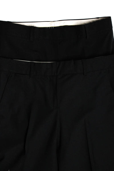Theory Women's Flare Trousers Pleated Shorts Black Size 4 Lot 2