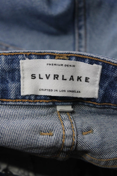 Slvrlake Womens Lou Lou Skinny Leg Jeans Black Cotton Size 25
