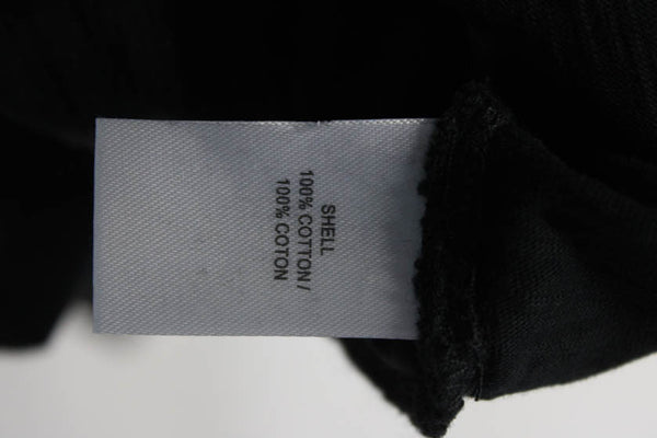 Pam & Gela Women's Cotton Long Sleeve Tie-Dye Side Gathered Dress Black Size S