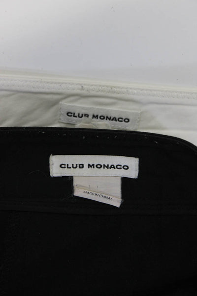 Club Monaco Womens Cotton Asymmetrical Hem Hook & Eye Shorts Black Size 6 Lot 2