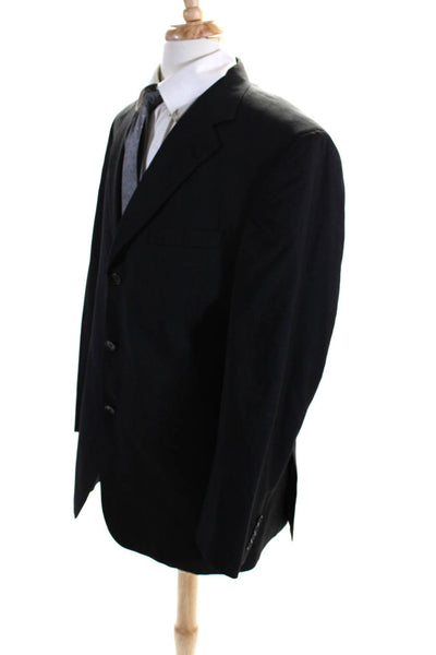 Daniel Cremieux Mens Dark Gray Three Button Long Sleeve Blazer Jacket Size 41L