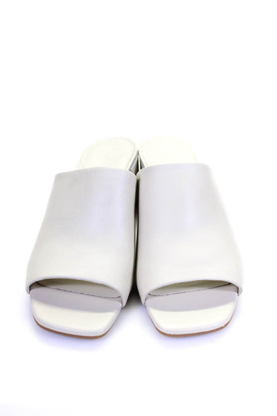 Everlane Womens Leather Mule Sandal Sandals White Size 8.5