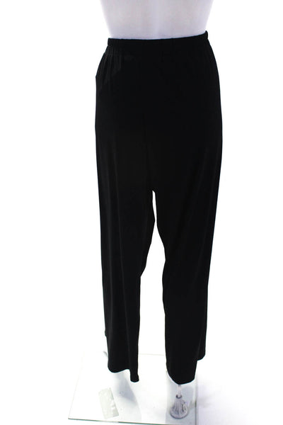 Michael Michael Kors Womens Black Pull On High Rise Straight Leg Pants Size XL