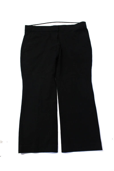 J Crew Zara Womens Black Cotton Pleated Straight Dress Pants Size 14 XL Lot 2