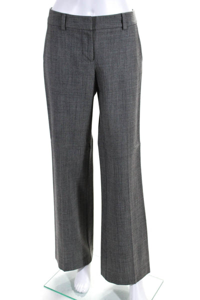 Trina Turk Women's Wide Leg Pleated Wool Trousers Gray Size 4