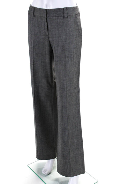 Trina Turk Women's Wide Leg Pleated Wool Trousers Gray Size 4