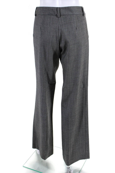 Trina Turk Women's Wide Leg Pleated Wool Trousers Gray Size 4