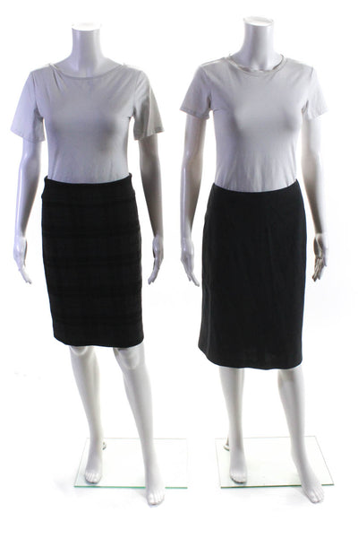 BCBG Max Azria Brooks Brother Womens Plaid Straight Skirts Gray Size S 4 Lot 2