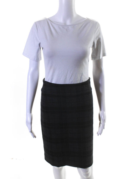 BCBG Max Azria Brooks Brother Womens Plaid Straight Skirts Gray Size S 4 Lot 2