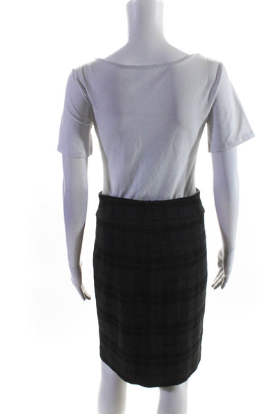 BCBG Max Azria Brooks Brother Womens Plaid Straight Skirts Gray Size S 4 Lot 2