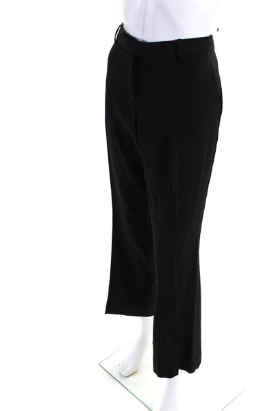 Alexander McQueen Womens Black High Rise Pleated Straight Dress Pants Size 44