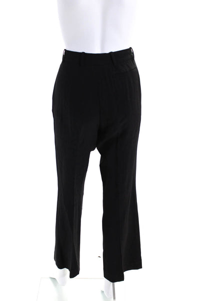Alexander McQueen Womens Black High Rise Pleated Straight Dress Pants Size 44