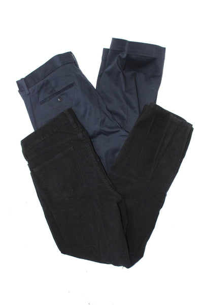 Banana Republic Mens Straight Leg Pleated Pants Black Blue 35x30 36x30 Lot 2