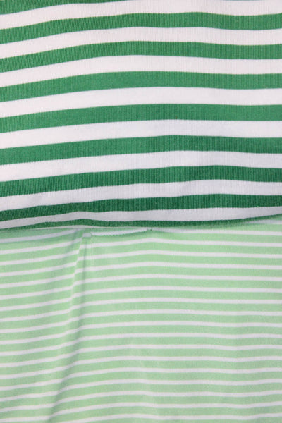Polo Golf Ralph Lauren RLX Mens Striped Polo Shirts Green White Size Large Lot 2