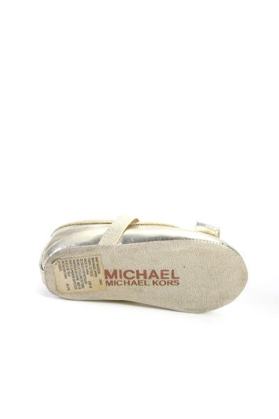 Michael Michael Kors Sab Girls Shoes Mary Janes Gold Size 3 21 Lot 2