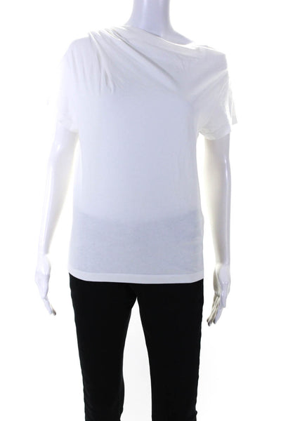 IRO Womens Short Sleeve Off Shoulder Tee Shirt Top Blouse White Size Extra Small