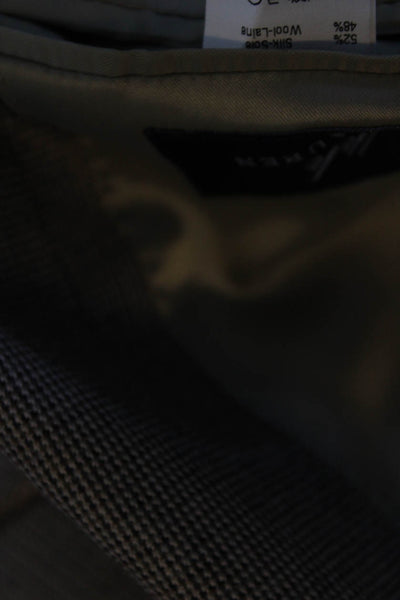 Ralph Ralph Lauren Mens Brown Wool Silk Textured Two Button Blazer Size 44L