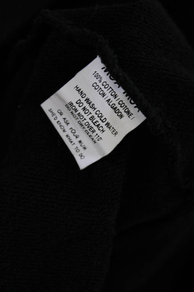 Mua Mua Dolls Womens Graphic Embroidered Sequined Beaded Sweatshirt Black Size S