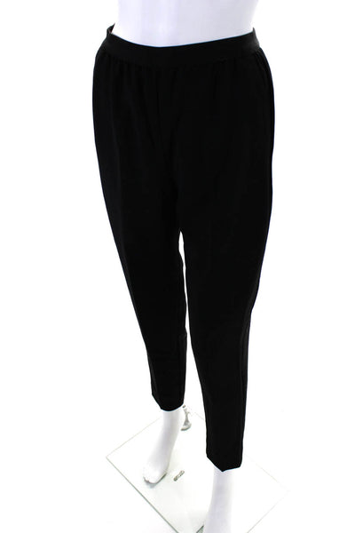 Maison Margiela Womens Wool Elastic Waist Tapered Dress Pants Black Size EUR36