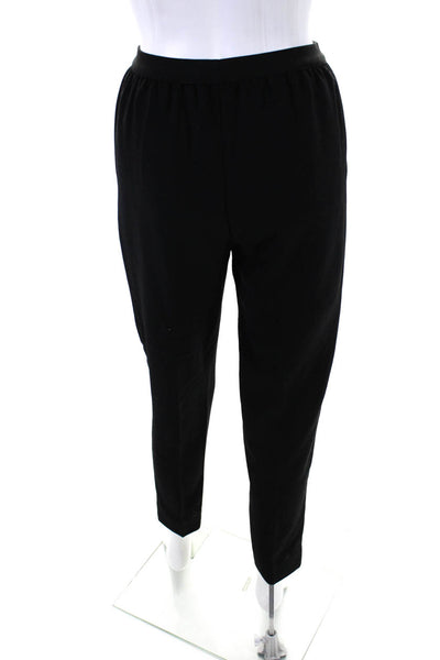 Maison Margiela Womens Wool Elastic Waist Tapered Dress Pants Black Size EUR36